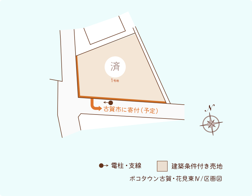 POCOタウン(ポコタウン)古賀・花見東Ⅳ 区画図