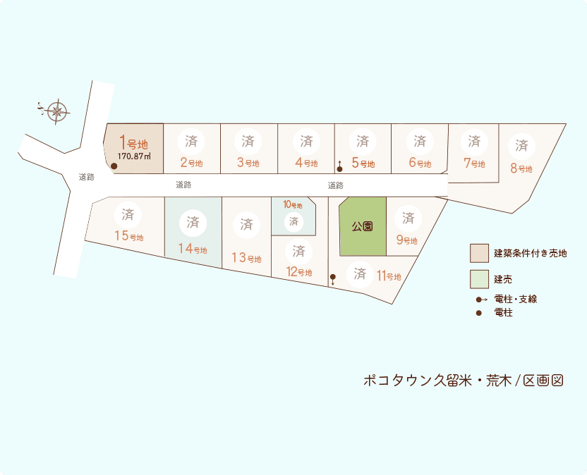 POCOタウン(ポコタウン)久留米・荒木　区画図