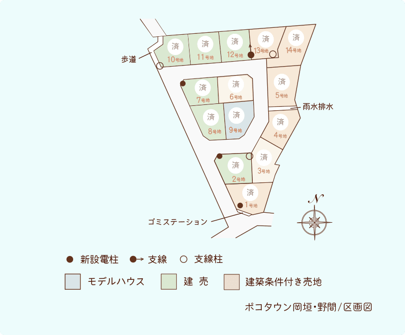 POCOタウン(ポコタウン)岡垣・野間 区画図