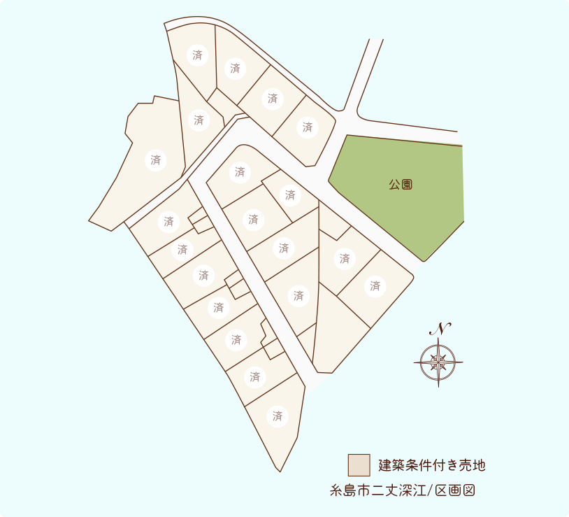 糸島市二丈深江 区画図