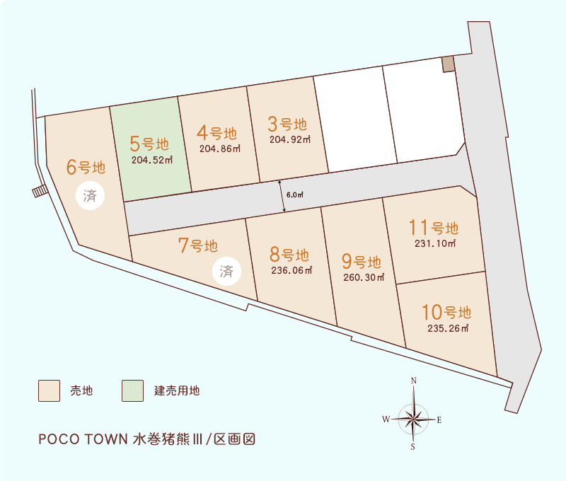 POCOタウン(ポコタウン)水巻猪熊Ⅲ 区画図