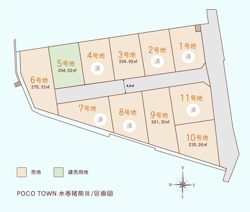 POCOタウン(ポコタウン)水巻猪熊Ⅲ 区画図