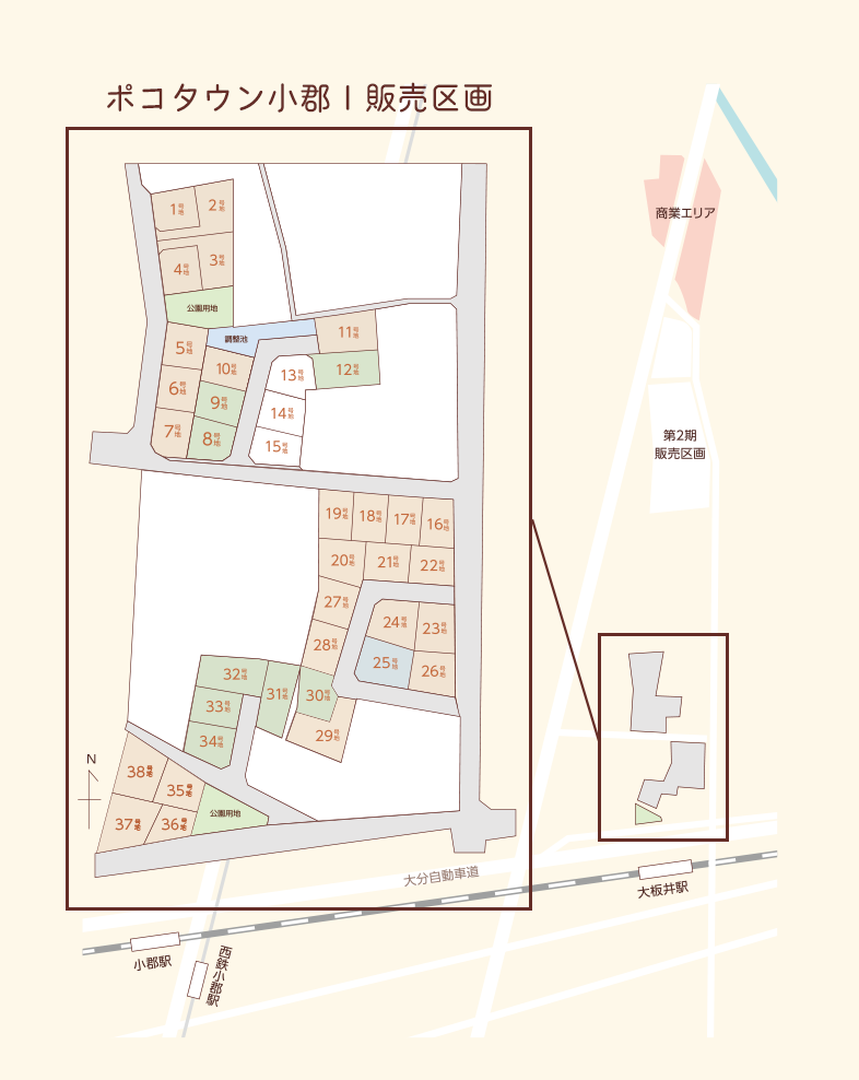 ポコタウン小郡 station front CRASIEN 分譲地