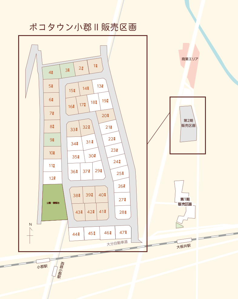 ポコタウン小郡 station front CRASIEN 分譲地