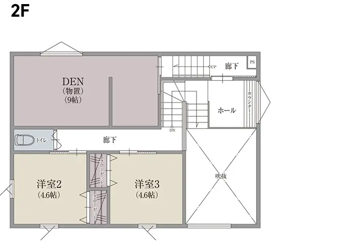 ～stock box～ 中庭のある家 モデルハウス   間取り