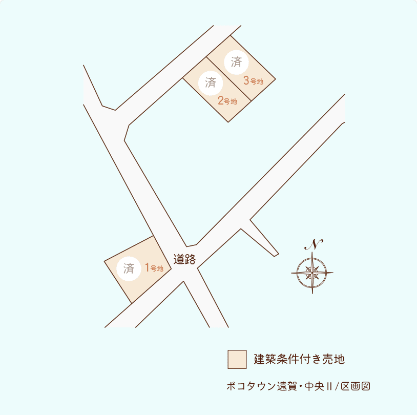 POCOタウン(ポコタウン)遠賀・中央Ⅱ 区画図